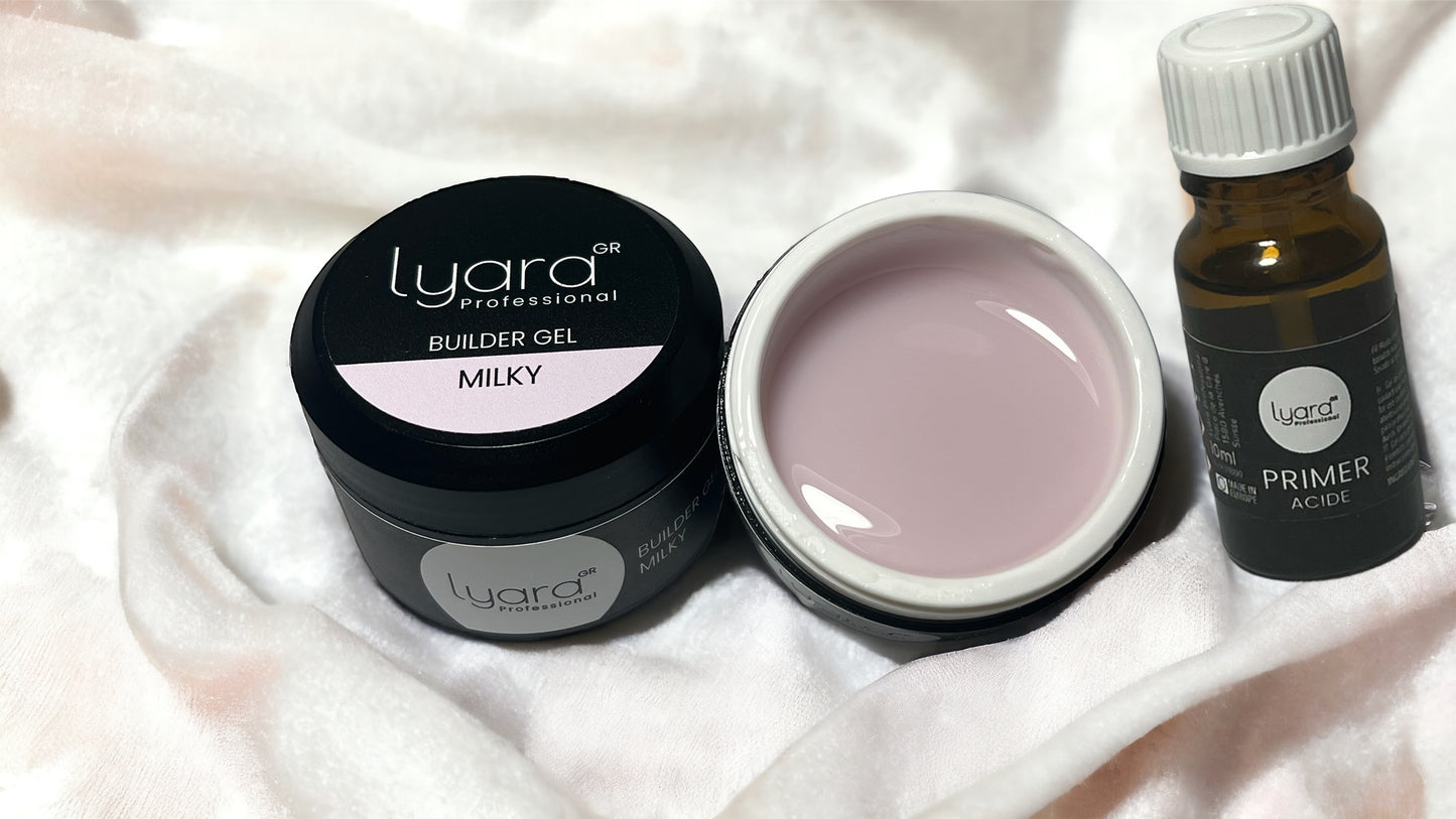 Gel Milky 50g – Gel UV Laité pour Construction Naturelle et Douce