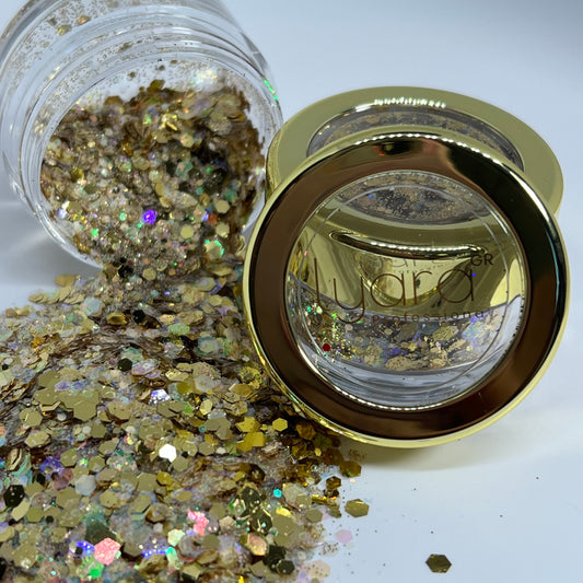 Paillettes Dorées – Finition Luxueuse pour Nail Art Élégant