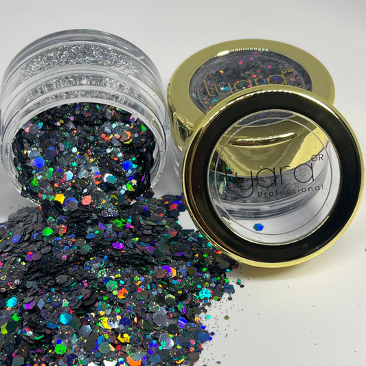 Paillettes Noires – Élégance Intense et Mystérieuse pour Nail Art