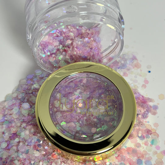 Paillettes Rose Pastel Brille la Nuit – Élégance Douce et Brillance Nocturne